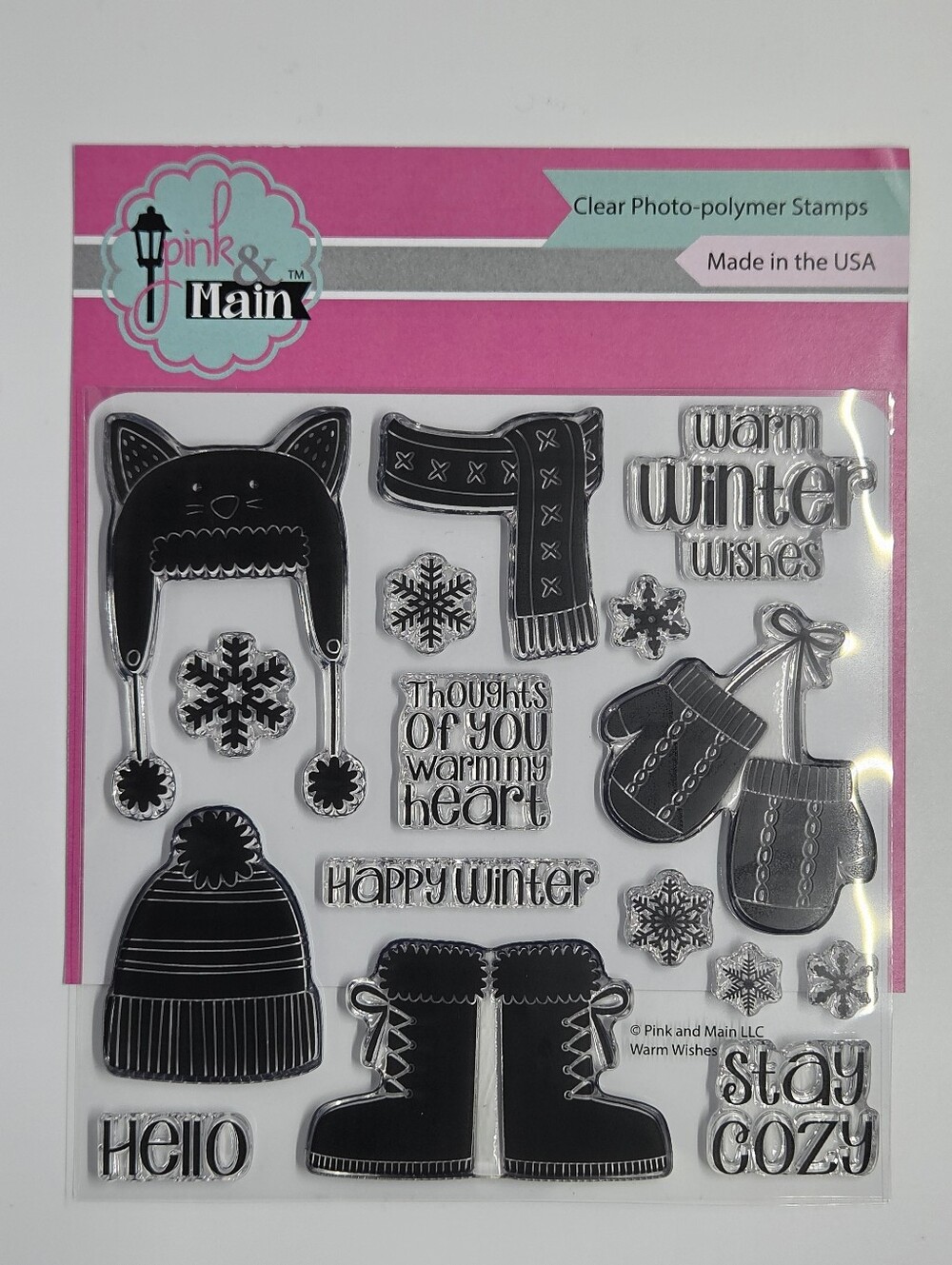Pink & Main Warm Wishes Stamp & Die Cut Set